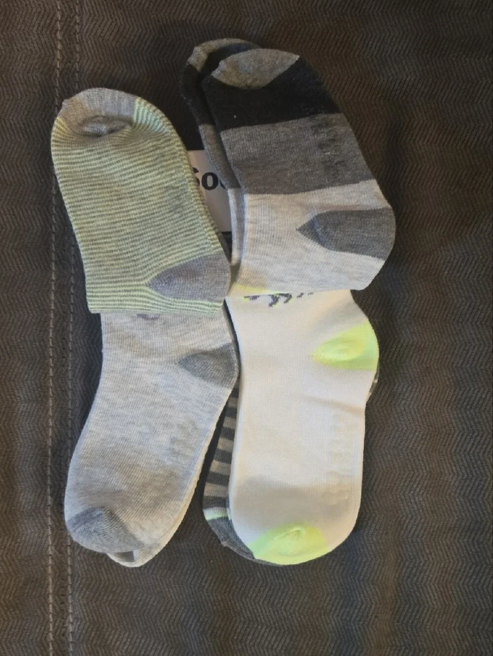 Old Navy Baby Crew Socks - Gray & Light Green (6 Pack)